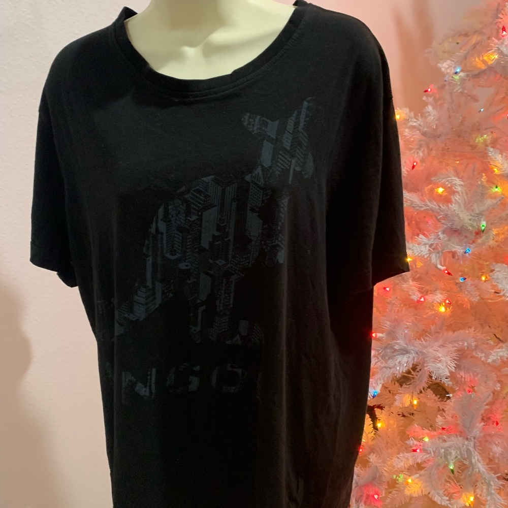 Kangol City Scape Black T Shirt Short Sleeve Size Extra Large Unisex